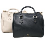 Wholesale - BLK/TAUPE SATCHEL BAG W/TOP ZIPPER CLOSURE & ADJUSTABLE SHOULDER STRAP GLORIA VANDERBILT C/P 12